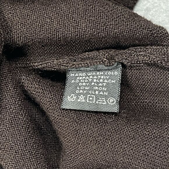 Toscano Sweater Mens XL Brown Merino Wool Blend Argyle V-Neck Made in Italy - Picture 4 of 9